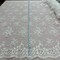 1 Yard Corded Bridal Lace Fabric Embroidered on Polyester Net Mesh 53 inch Width